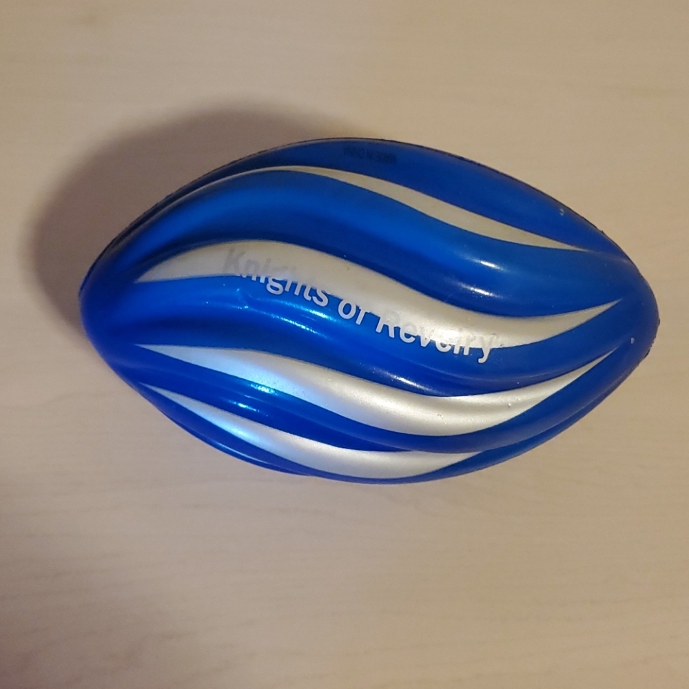 Mardi Gras Throw Blue and Silver Football